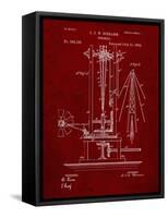 PP26 Burgundy-Borders Cole-Framed Stretched Canvas