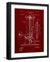 PP26 Burgundy-Borders Cole-Framed Giclee Print