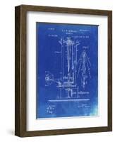 PP26 Faded Blueprint-Borders Cole-Framed Giclee Print