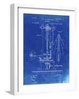 PP26 Faded Blueprint-Borders Cole-Framed Giclee Print