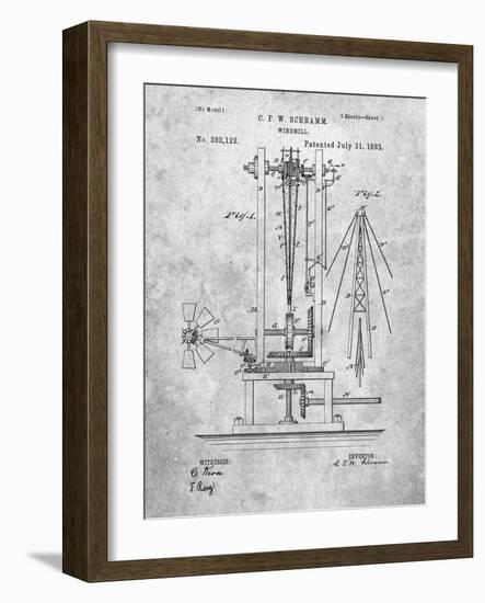 PP26 Slate-Borders Cole-Framed Giclee Print