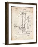 PP26 Vintage Parchment-Borders Cole-Framed Giclee Print