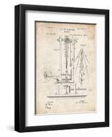 PP26 Vintage Parchment-Borders Cole-Framed Giclee Print