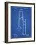 PP261-Blueprint Slide Trombone Patent Poster-Cole Borders-Framed Giclee Print