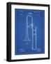 PP261-Blueprint Slide Trombone Patent Poster-Cole Borders-Framed Giclee Print