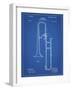 PP261-Blueprint Slide Trombone Patent Poster-Cole Borders-Framed Giclee Print