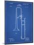PP261-Blueprint Slide Trombone Patent Poster-Cole Borders-Mounted Giclee Print