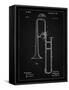 PP261-Vintage Black Slide Trombone Patent Poster-Cole Borders-Framed Stretched Canvas