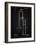 PP261-Vintage Black Slide Trombone Patent Poster-Cole Borders-Framed Giclee Print