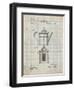 PP27 Antique Grid Parchment-Borders Cole-Framed Giclee Print