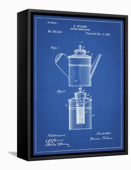 PP27 Blueprint-Borders Cole-Framed Stretched Canvas