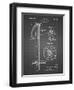 PP270-Black Grid Vintage Ski Pole Patent Poster-Cole Borders-Framed Giclee Print