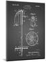 PP270-Black Grid Vintage Ski Pole Patent Poster-Cole Borders-Mounted Giclee Print