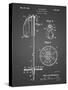 PP270-Black Grid Vintage Ski Pole Patent Poster-Cole Borders-Stretched Canvas