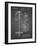 PP270-Black Grid Vintage Ski Pole Patent Poster-Cole Borders-Framed Giclee Print