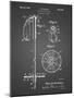 PP270-Black Grid Vintage Ski Pole Patent Poster-Cole Borders-Mounted Giclee Print