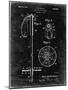 PP270-Black Grunge Vintage Ski Pole Patent Poster-Cole Borders-Mounted Giclee Print