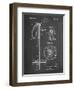 PP270-Chalkboard Vintage Ski Pole Patent Poster-Cole Borders-Framed Giclee Print