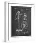 PP270-Chalkboard Vintage Ski Pole Patent Poster-Cole Borders-Framed Giclee Print