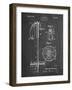 PP270-Chalkboard Vintage Ski Pole Patent Poster-Cole Borders-Framed Giclee Print