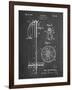 PP270-Chalkboard Vintage Ski Pole Patent Poster-Cole Borders-Framed Giclee Print