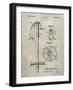 PP270-Sandstone Vintage Ski Pole Patent Poster-Cole Borders-Framed Giclee Print