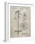 PP270-Sandstone Vintage Ski Pole Patent Poster-Cole Borders-Framed Giclee Print