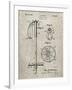 PP270-Sandstone Vintage Ski Pole Patent Poster-Cole Borders-Framed Giclee Print