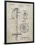 PP270-Sandstone Vintage Ski Pole Patent Poster-Cole Borders-Framed Giclee Print