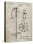 PP270-Sandstone Vintage Ski Pole Patent Poster-Cole Borders-Stretched Canvas