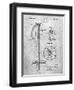 PP270-Slate Vintage Ski Pole Patent Poster-Cole Borders-Framed Giclee Print