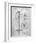 PP270-Slate Vintage Ski Pole Patent Poster-Cole Borders-Framed Giclee Print