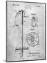 PP270-Slate Vintage Ski Pole Patent Poster-Cole Borders-Mounted Giclee Print