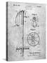 PP270-Slate Vintage Ski Pole Patent Poster-Cole Borders-Stretched Canvas