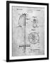 PP270-Slate Vintage Ski Pole Patent Poster-Cole Borders-Framed Giclee Print