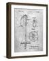 PP270-Slate Vintage Ski Pole Patent Poster-Cole Borders-Framed Giclee Print