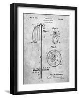 PP270-Slate Vintage Ski Pole Patent Poster-Cole Borders-Framed Giclee Print