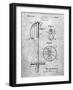 PP270-Slate Vintage Ski Pole Patent Poster-Cole Borders-Framed Giclee Print