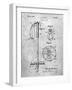 PP270-Slate Vintage Ski Pole Patent Poster-Cole Borders-Framed Giclee Print