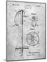PP270-Slate Vintage Ski Pole Patent Poster-Cole Borders-Mounted Giclee Print