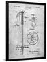 PP270-Slate Vintage Ski Pole Patent Poster-Cole Borders-Framed Giclee Print