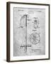 PP270-Slate Vintage Ski Pole Patent Poster-Cole Borders-Framed Giclee Print