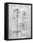 PP270-Slate Vintage Ski Pole Patent Poster-Cole Borders-Framed Stretched Canvas