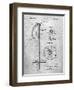 PP270-Slate Vintage Ski Pole Patent Poster-Cole Borders-Framed Premium Giclee Print