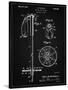 PP270-Vintage Black Vintage Ski Pole Patent Poster-Cole Borders-Stretched Canvas