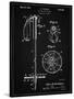 PP270-Vintage Black Vintage Ski Pole Patent Poster-Cole Borders-Stretched Canvas