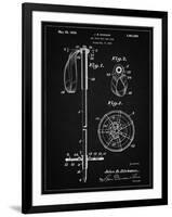 PP270-Vintage Black Vintage Ski Pole Patent Poster-Cole Borders-Framed Giclee Print