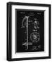 PP270-Vintage Black Vintage Ski Pole Patent Poster-Cole Borders-Framed Giclee Print