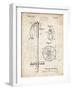 PP270-Vintage Parchment Vintage Ski Pole Patent Poster-Cole Borders-Framed Giclee Print