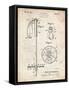 PP270-Vintage Parchment Vintage Ski Pole Patent Poster-Cole Borders-Framed Stretched Canvas